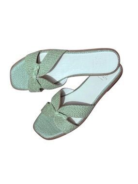 Oasis Society The Fatima Mint Weave Slip On Sandal Size 9 NWOT